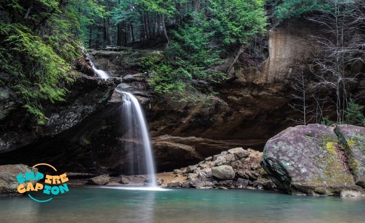 Waterfall & Lake Captions